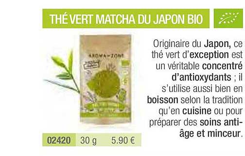 thé vert matcha du japon bio