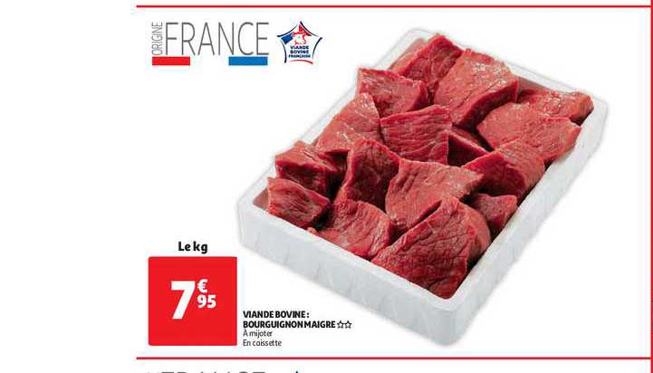 Viande Bovine : Bourguignon Maigre