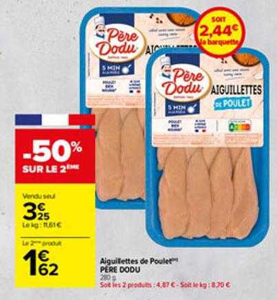 aiguillettes de poulet père dodu