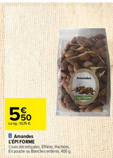 Amandes L'épi Forme