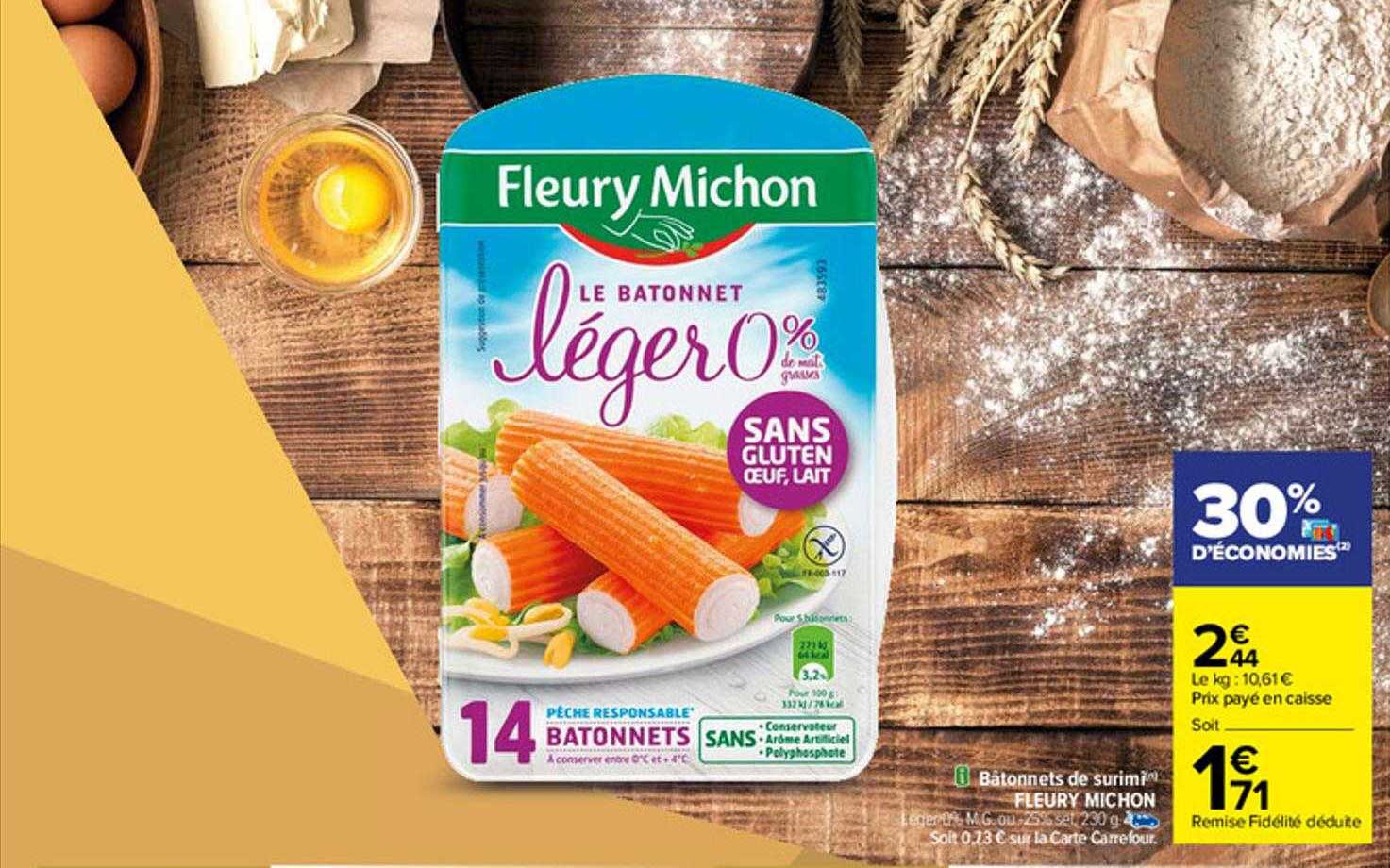 bâtonnets de surimi fleury michon
