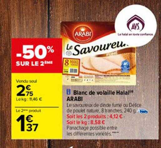 blanc de volaille halal arabi