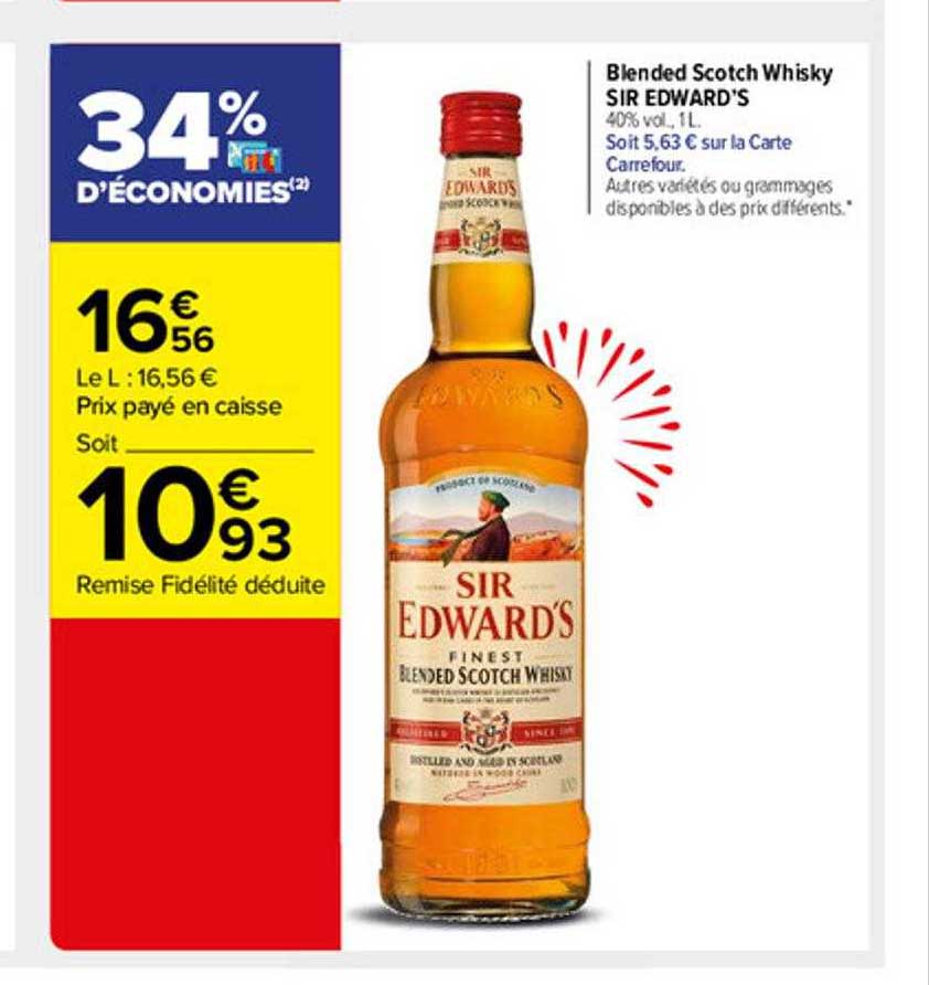 blended scotch whisky sir edward's