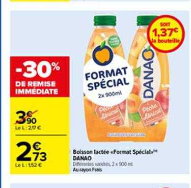 boisson lactée «format spécial» danao