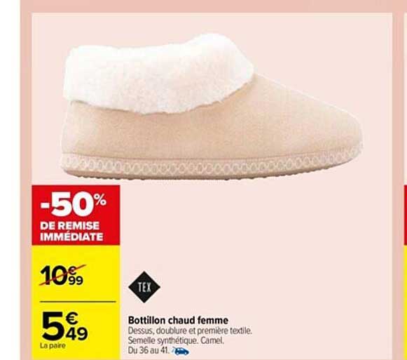 bottillon chaud femme tex