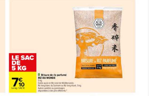 brisure de riz parfumé riz du monde