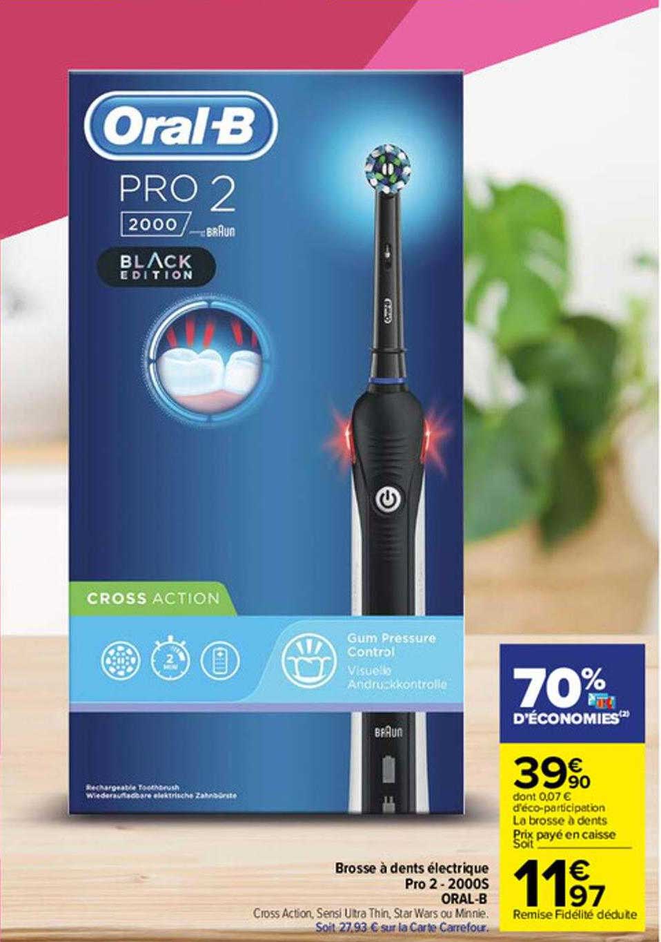 brosse à dents électrique pro 2 - 2000s oral-b