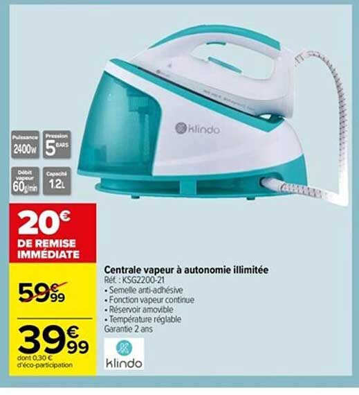 centrale vapeur à autonomie illimitée klindo