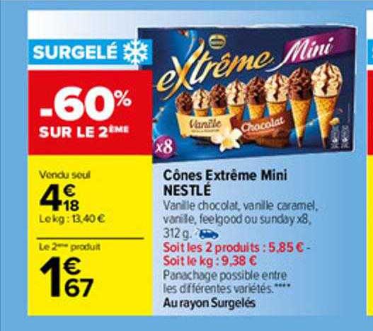 Cônes Extrême Mini Nestlé
