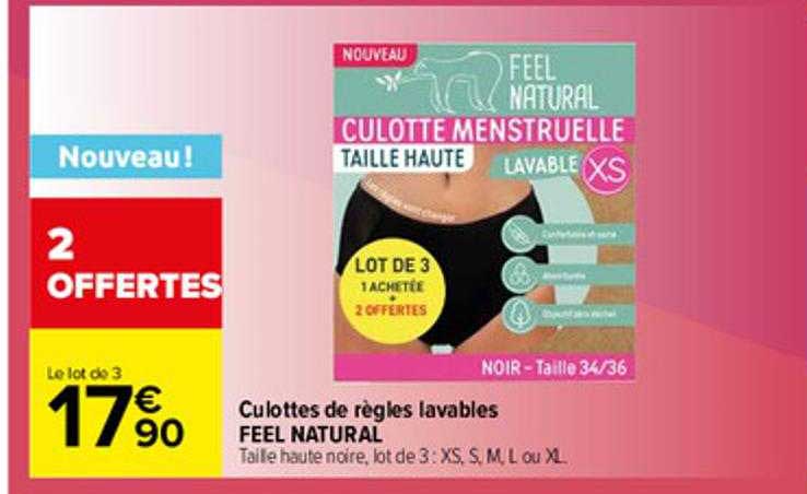 culottes de règles lavables feel natural