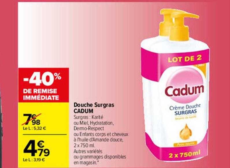 douche surgras cadum