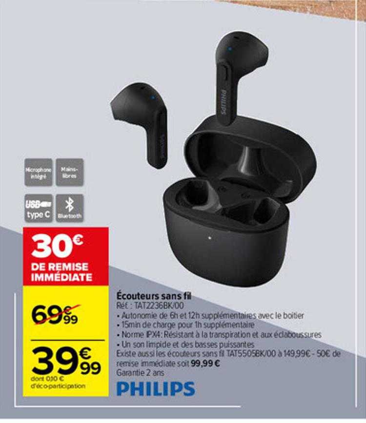 écouteurs Sans Fil Philips