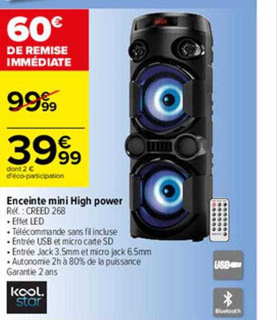 enceinte mini high power kool star