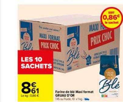 farine de blé maxi format gruau d'or