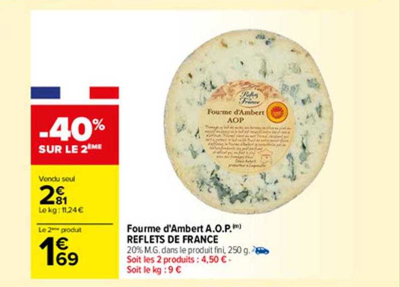 fourme d'ambert a.o.p. reflets de  france