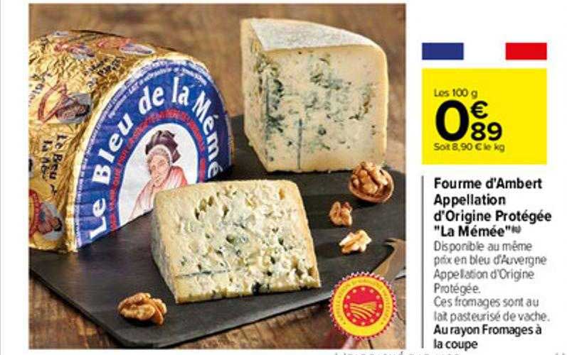 fourme d'ambert appellation d'origine protégée "la mémée"