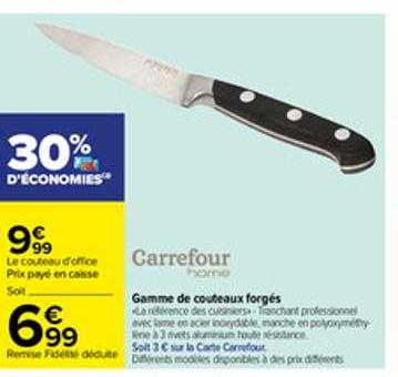 gamme de couteaux forgés carrefour home