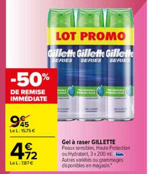 gel à raser gillette