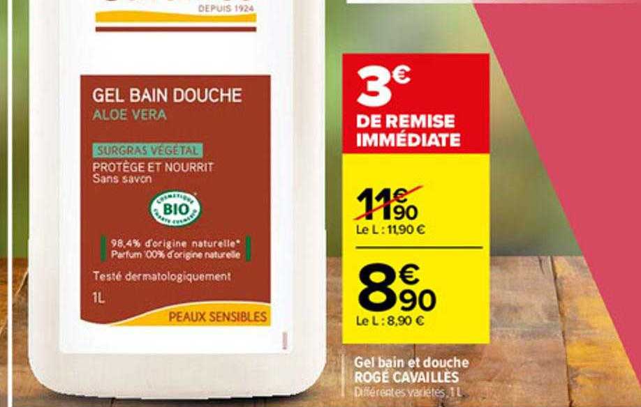 gel bain et douche rogé cavaillès