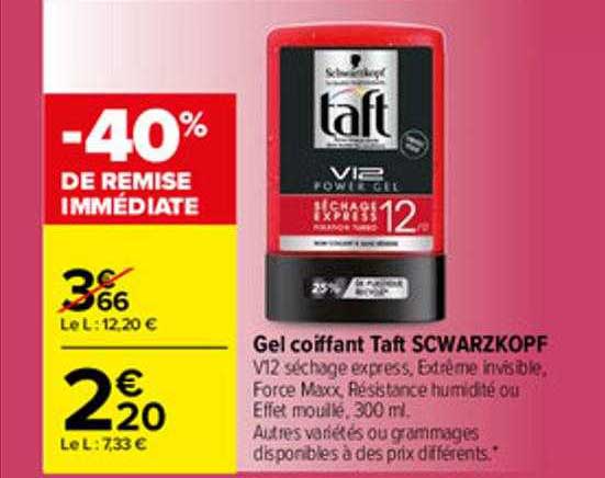 gel coiffant taft schwarzkopf