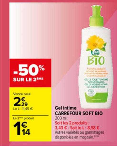 Gel Intime Carrefour Soft Bio
