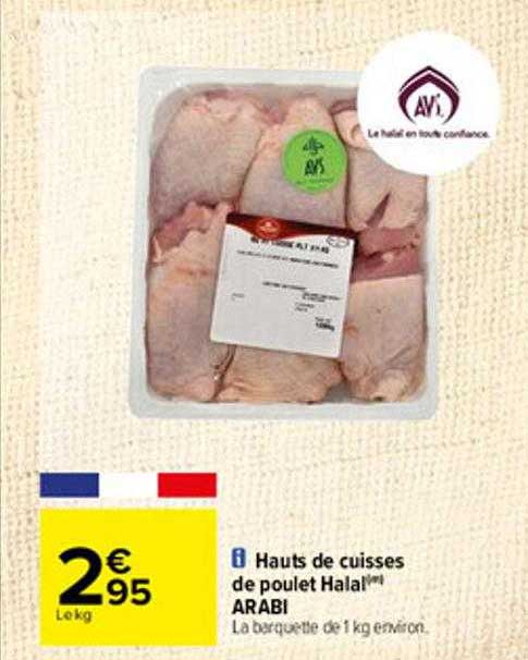 hauts de cuisses de poulet halal arabi