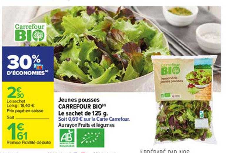 jeunes pousses carrefour bio