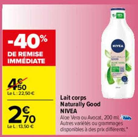 lait corps naturally good nivea