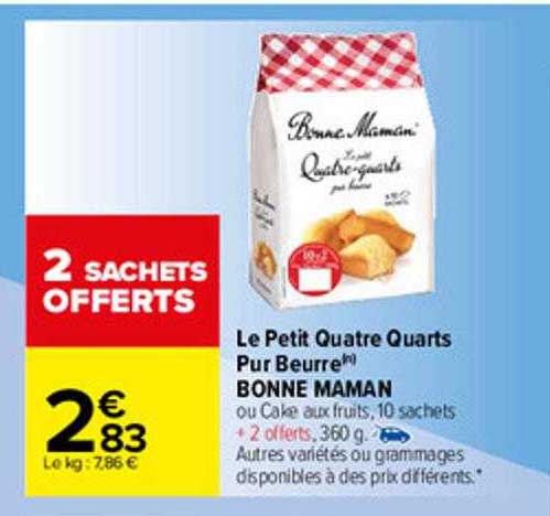 le petit quatre quarts pur beurre bonne maman