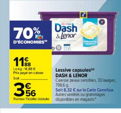 lessive capsules dash & leno