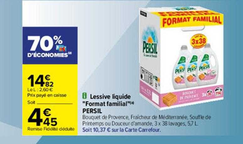 Lessive Liquide "format Familial" Persil