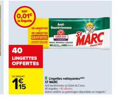 Lingettes Nettoyantes St Marc