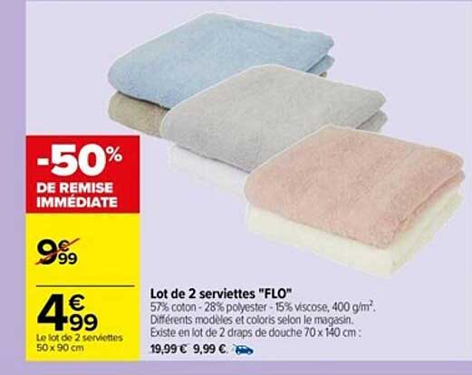 Lot De 2 Serviettes "flo"