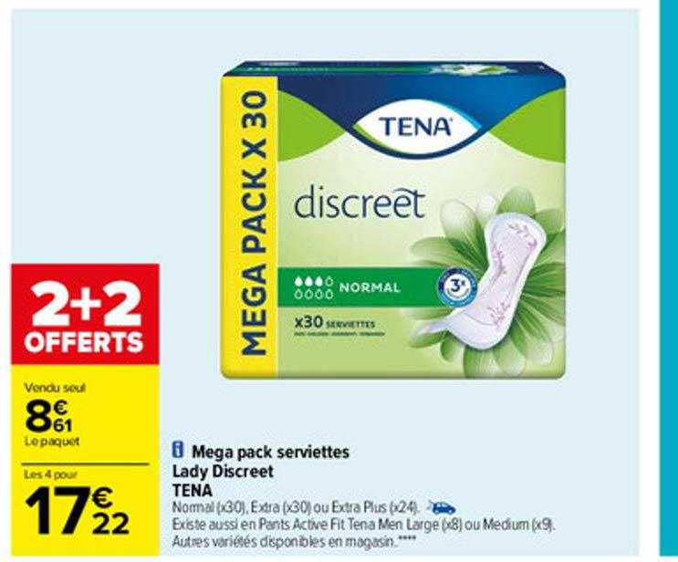 Méga Pack Serviettes Lady Discreet Tena