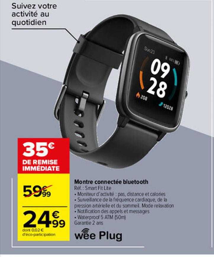 montre connectée bluetooth wee plug