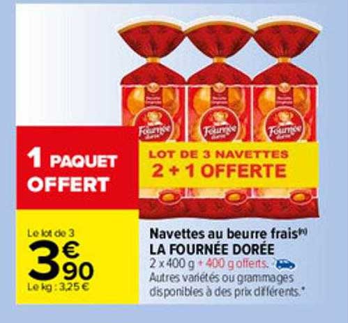 navettes au beurre frais la fournée dorée