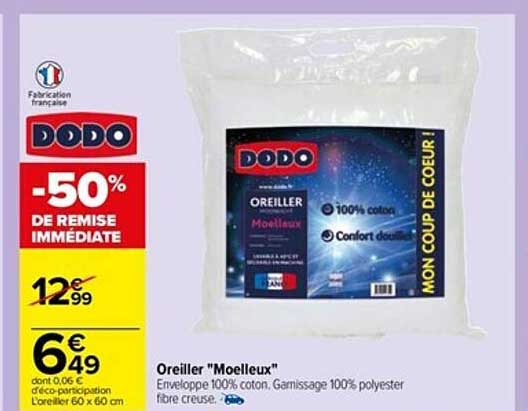 Oreiller "moelleux" Dodo