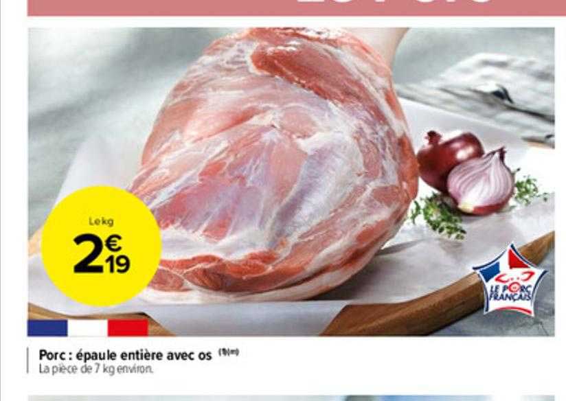 Porc : épaule Entière Avec Os