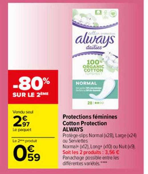 Protections Féminines Cotton Protection Always