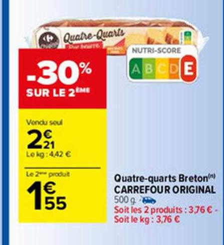 quatre-quarts breton carrefour original