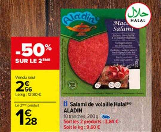 salami de volaille halal aladin
