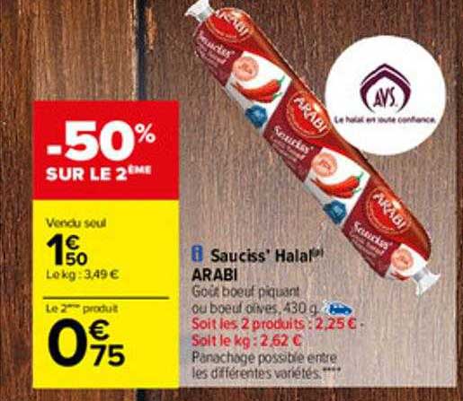 sauciss' halal arabi