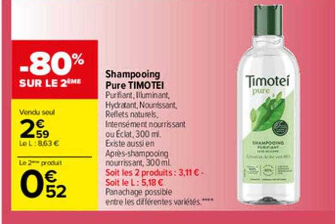 Shampooing Pure Timotei