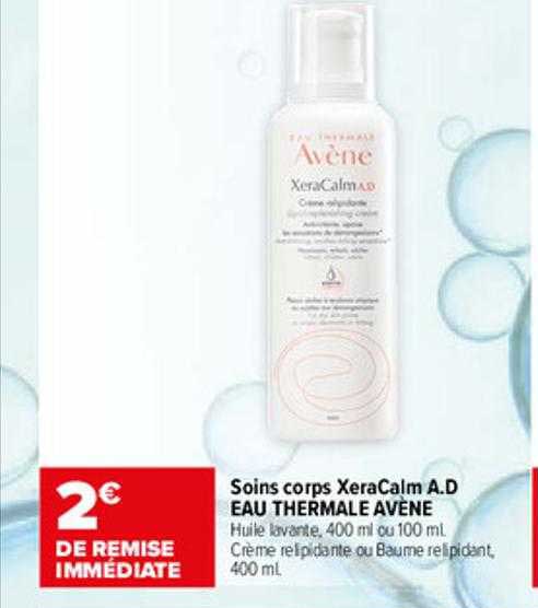 soins corps xeraCalm a.d. eau thermale avène