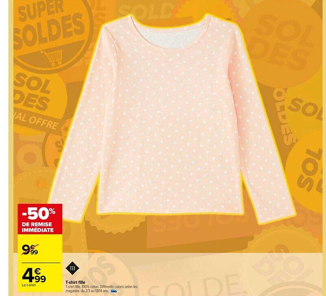 t-shirt fille tex