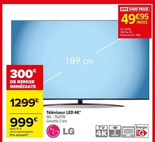 Téléviseur Led 4k Lg