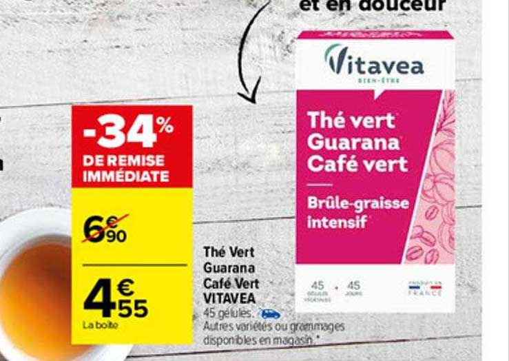 thé vert guarana café vert vitavea