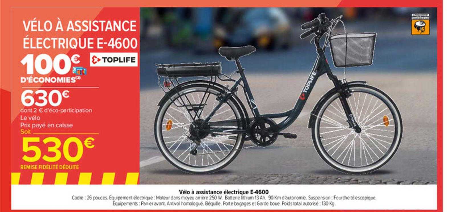 vélo à assistance électrique e-4600 toplife