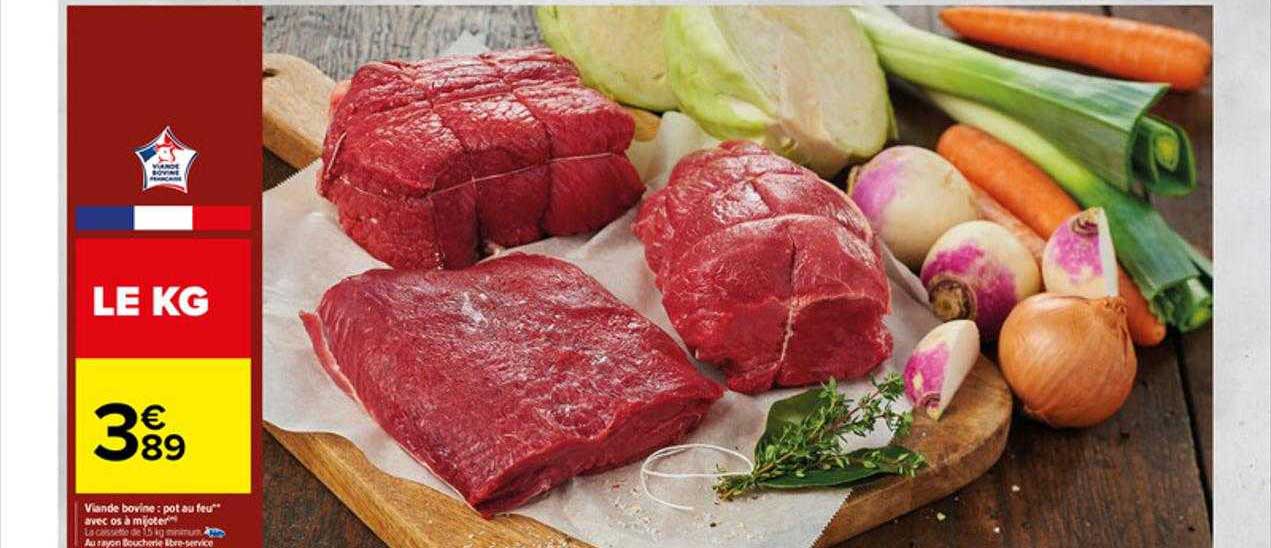 Viande Bovine : Pot Au Feu Avec Os à Mijoter