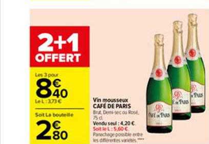 Vin Mousseux Café De Paris